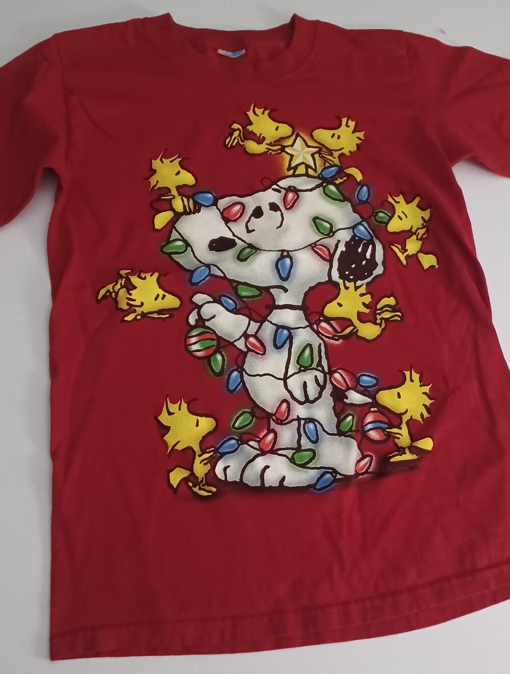 Peanuts Snoopy Christmas Tee Sz S